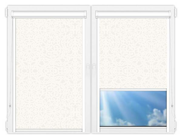 Кассетные рулонные шторы UNI Риано белый цена. Купить в «Мастерская Жалюзи»